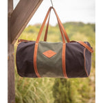 Pénélope Canvas Bowl Bag Large Model - Khaki & Black - Pénélope - Equiluxe Tack