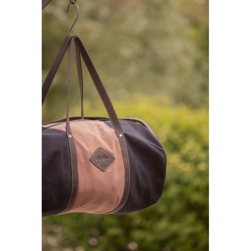 Pénélope Canvas Bowl Bag Large Model - Pink & Black - Pénélope - Equiluxe Tack