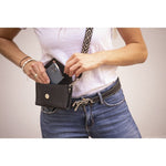 Pénélope Perforated New Phone Pocket - Black - Pénélope - Equiluxe Tack