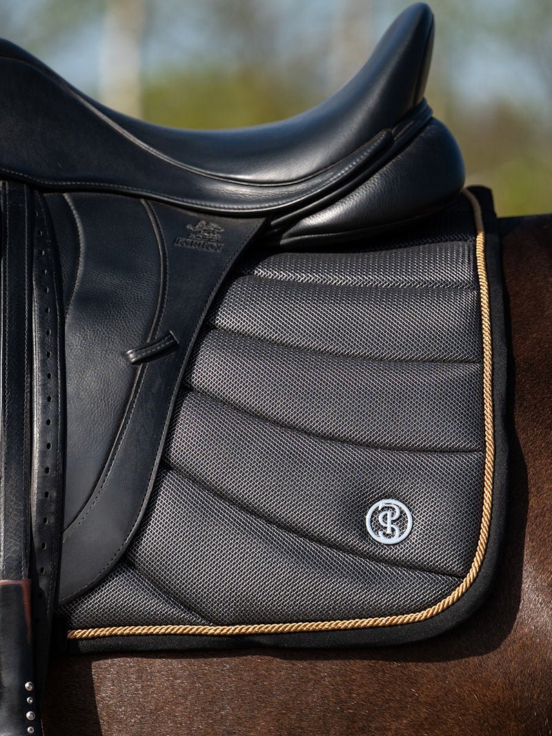 PS of Sweden Airflow Mesh Dressage Saddle Pad - Black - PS of Sweden - Equiluxe Tack