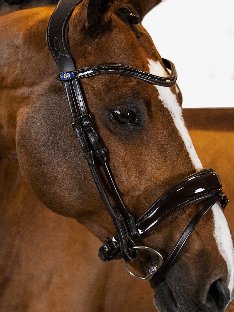 PS of Sweden Bridle Flying Change Deluxe (Patent Leather) - PS of Sweden - Equiluxe Tack