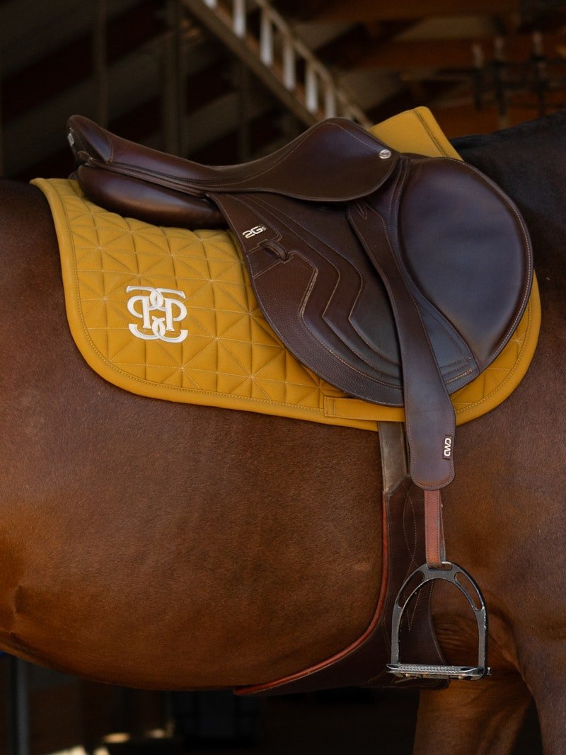 PS of Sweden Diamond Quilt Jumping Saddle Pad - Golden Brown - PS of Sweden - Equiluxe Tack