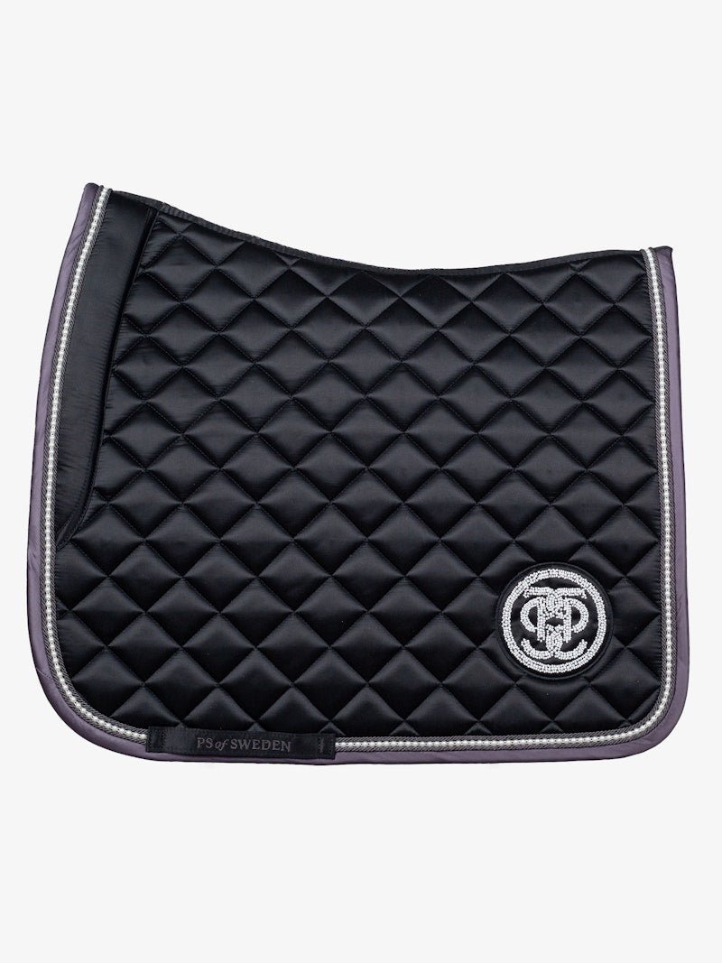 PS of Sweden Pearl Monogram Dressage Saddle Pad - Black - PS of Sweden - Equiluxe Tack