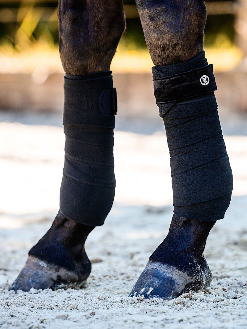 PS of Sweden Polos Velvet Monogram - Black - PS of Sweden - Equiluxe Tack