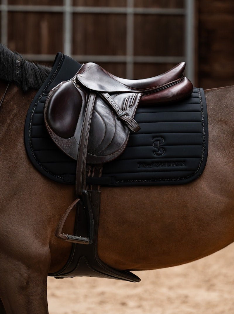 PS of Sweden Stripe Jump Saddle Pad - Black - PS of Sweden - Equiluxe Tack