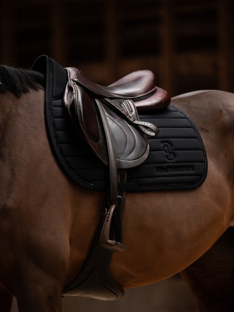 PS of Sweden Stripe Jump Saddle Pad - Black - PS of Sweden - Equiluxe Tack