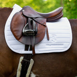 PS of Sweden Stripe Jump Saddle Pad - White - PS of Sweden - Equiluxe Tack