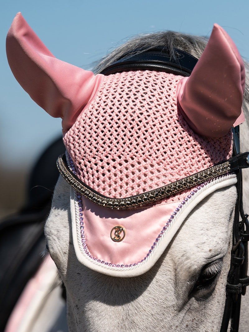 PS of Sweden Vintage Monogram Ear Bonnet - Hortensia pink - PS of Sweden - Equiluxe Tack