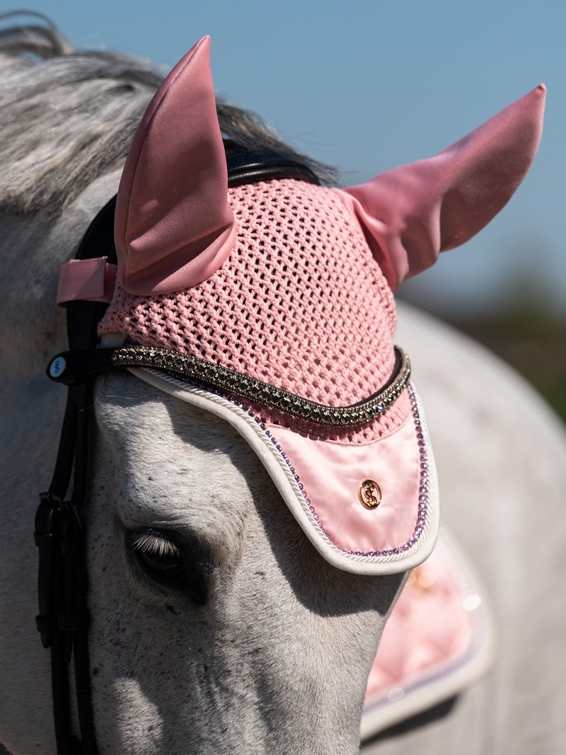 PS of Sweden Vintage Monogram Ear Bonnet - Hortensia pink - PS of Sweden - Equiluxe Tack