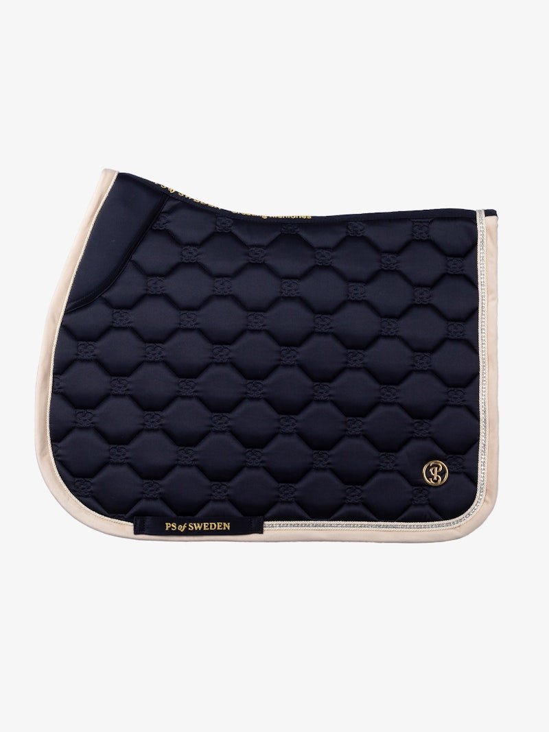 PS of Sweden Vintage Monogram Jump Saddle Pad - Navy - PS of Sweden - Equiluxe Tack