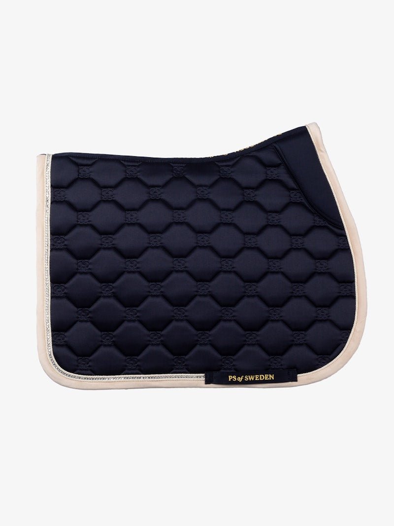 PS of Sweden Vintage Monogram Jump Saddle Pad - Navy - PS of Sweden - Equiluxe Tack