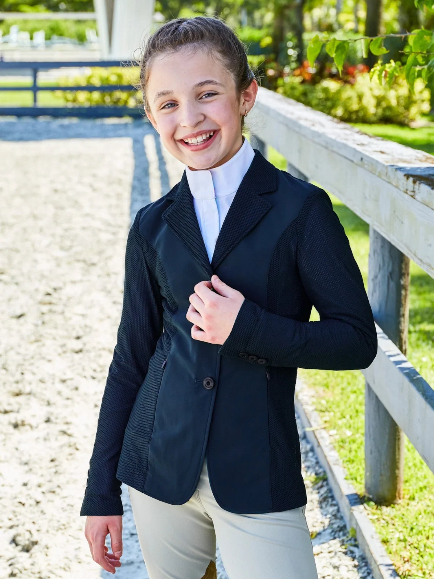 R.J. Classics Harmony Jr. Children's Mesh Show Coat - Navy Blue - R.J. Classics - Equiluxe Tack