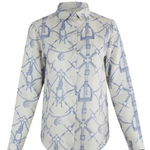 Rönner Basic Linen Shirt | Morsetti Print | Cielo - Rönner - Equiluxe Tack