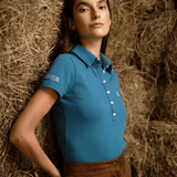 Ronner Lucia Cotton Polo - Shirt Short Sleeve | Teal - Rönner - Equiluxe Tack