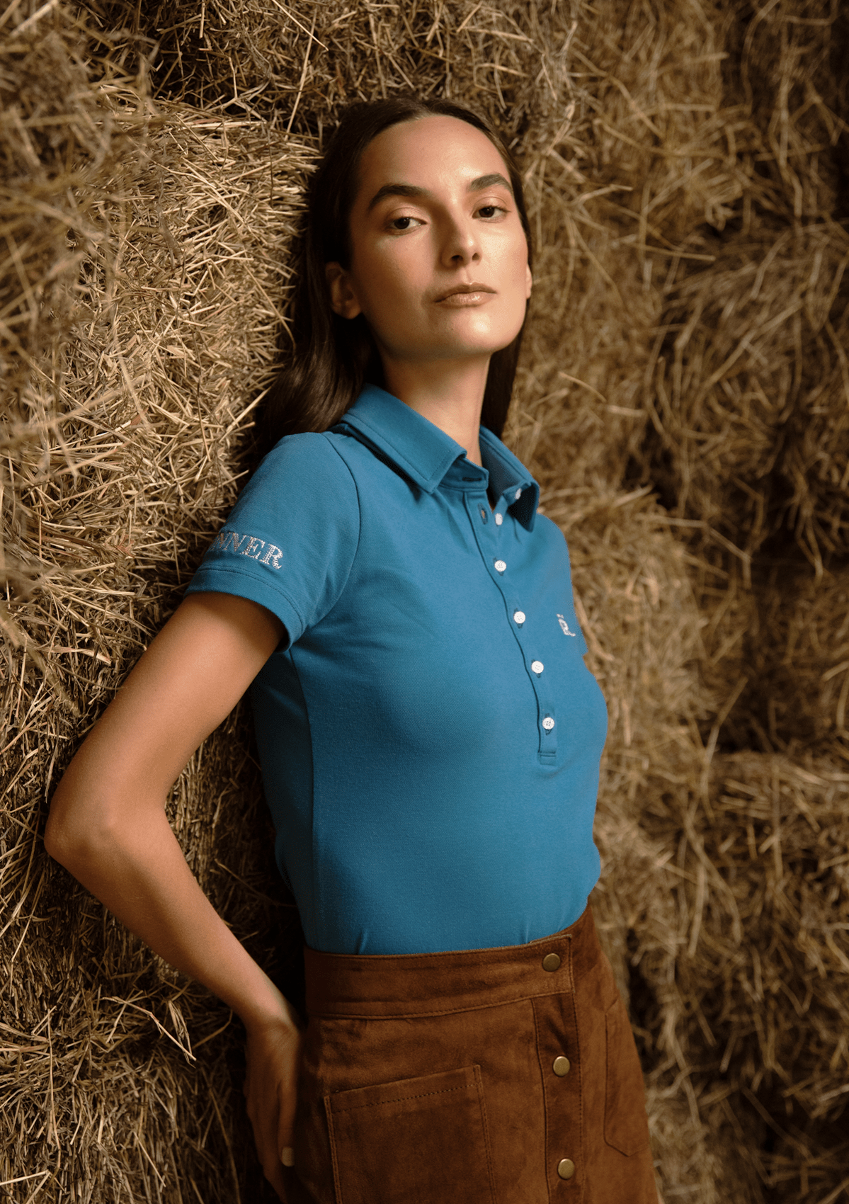 Ronner Lucia Cotton Polo - Shirt Short Sleeve | Teal - Rönner - Equiluxe Tack