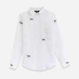Rönner Sundown Linen Shirt | Long Sleeve | Embroidered | White - Rönner - Equiluxe Tack