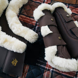 Sixteen Cypress Leatherette Bell Boots, Hickory - Sixteen Cypress - Equiluxe Tack