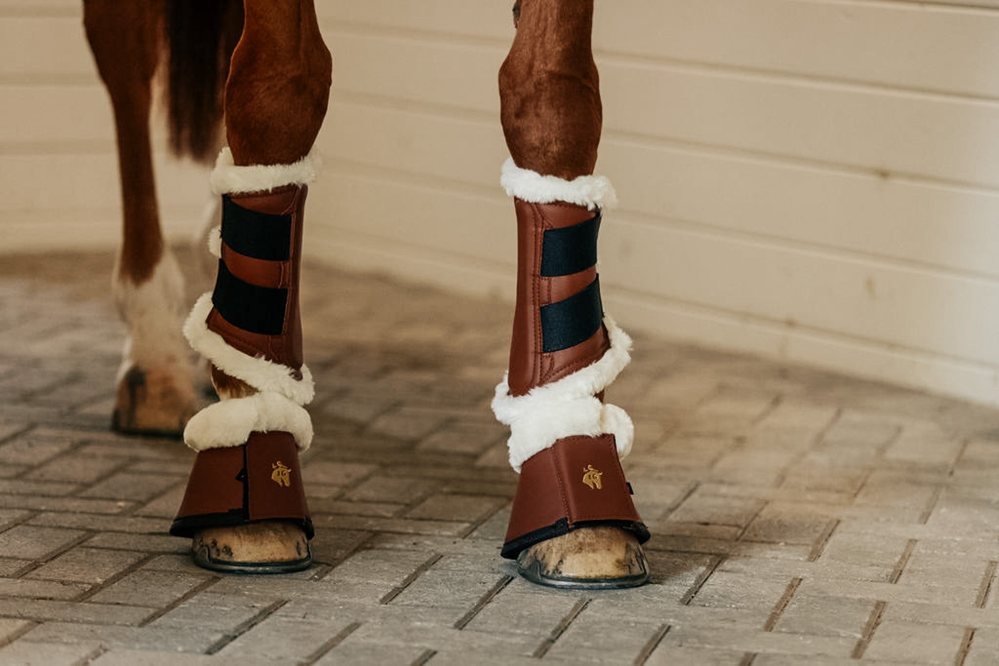 Sixteen Cypress Leatherette Bell Boots, Hickory - Sixteen Cypress - Equiluxe Tack