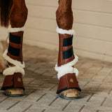 Sixteen Cypress Leatherette Bell Boots, Hickory - Sixteen Cypress - Equiluxe Tack