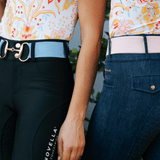 The Novella Pastel Snaffle Belts (Posh Pink + Baby Blue) - Novella Equestrian - Equiluxe Tack