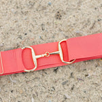 The Novella Snaffle Belt in Coral. - Novella Equestrian - Equiluxe Tack