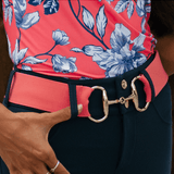 The Novella Snaffle Belt in Coral. - Novella Equestrian - Equiluxe Tack