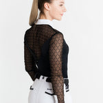 Women's Equestian Show Shirt Black CASHMIR Design By Dalia - Equiluxe Tack - Equiluxe Tack