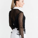 Women's Equestian Show Shirt Black CASHMIR Design By Dalia - Equiluxe Tack - Equiluxe Tack