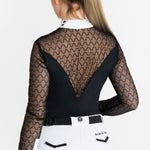 Women's Equestian Show Shirt Black CASHMIR Design By Dalia - Equiluxe Tack - Equiluxe Tack