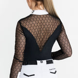 Women's Equestian Show Shirt Black CASHMIR Design By Dalia - Equiluxe Tack - Equiluxe Tack