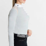 Women's Equestrian Shirt Grey ELYSSA Design By Dalia - Equiluxe Tack - Equiluxe Tack