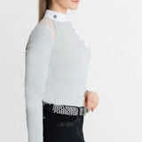 Women's Equestrian Shirt Grey ELYSSA Design By Dalia - Equiluxe Tack - Equiluxe Tack