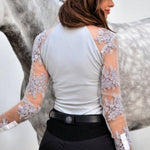 Women's Equestrian Shirt Grey GRACE Design By Dalia - Equiluxe Tack - Equiluxe Tack