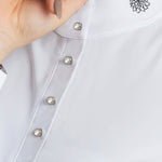 Women's Equestrian Shirt White CLAIRE Design By Dalia - Equiluxe Tack - Equiluxe Tack