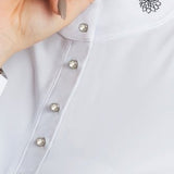 Women's Equestrian Shirt White CLAIRE Design By Dalia - Equiluxe Tack - Equiluxe Tack