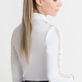 Women's Equestrian Shirt White CLAIRE Design By Dalia - Equiluxe Tack - Equiluxe Tack
