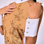 Women's Equestrian Show Shirt Beige DIANA Design By Dalia - Equiluxe Tack - Equiluxe Tack