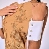 Women's Equestrian Show Shirt Beige DIANA Design By Dalia - Equiluxe Tack - Equiluxe Tack