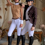 Women's Equestrian Show Shirt Beige DIANA Design By Dalia - Equiluxe Tack - Equiluxe Tack