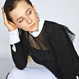 Women's Equestrian Show Shirt Black ANASTASIA Design By Dalia - Equiluxe Tack - Equiluxe Tack