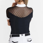 Women's Equestrian Show Shirt Black CASHMIR Design By Dalia - Equiluxe Tack - Equiluxe Tack