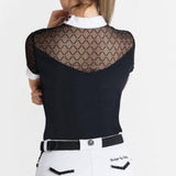 Women's Equestrian Show Shirt Black CASHMIR Design By Dalia - Equiluxe Tack - Equiluxe Tack