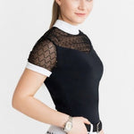 Women's Equestrian Show Shirt Black CASHMIR Design By Dalia - Equiluxe Tack - Equiluxe Tack