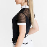 Women's Equestrian Show Shirt Black CASHMIR Design By Dalia - Equiluxe Tack - Equiluxe Tack