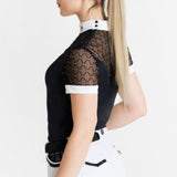 Women's Equestrian Show Shirt Black CASHMIR Design By Dalia - Equiluxe Tack - Equiluxe Tack