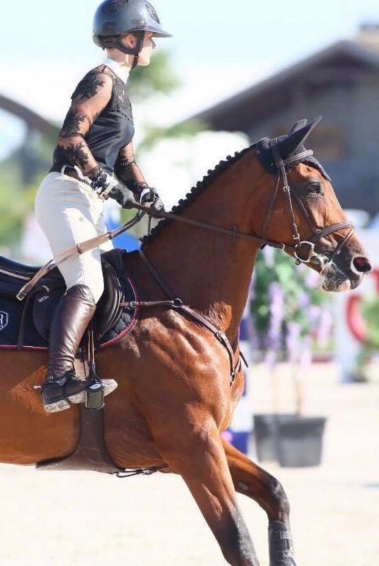 Women's Equestrian Show Shirt Black DAISY Design By Dalia - Equiluxe Tack - Equiluxe Tack