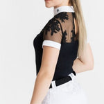 Women's Equestrian Show Shirt Black LUCY Design By Dalia - Equiluxe Tack - Equiluxe Tack