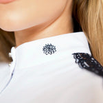 Women's Equestrian Show Shirt B&W CLAIRE Design By Dalia - Equiluxe Tack - Equiluxe Tack