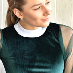 Women's Equestrian Show Shirt Green EMERALD Design By Dalia - Equiluxe Tack - Equiluxe Tack