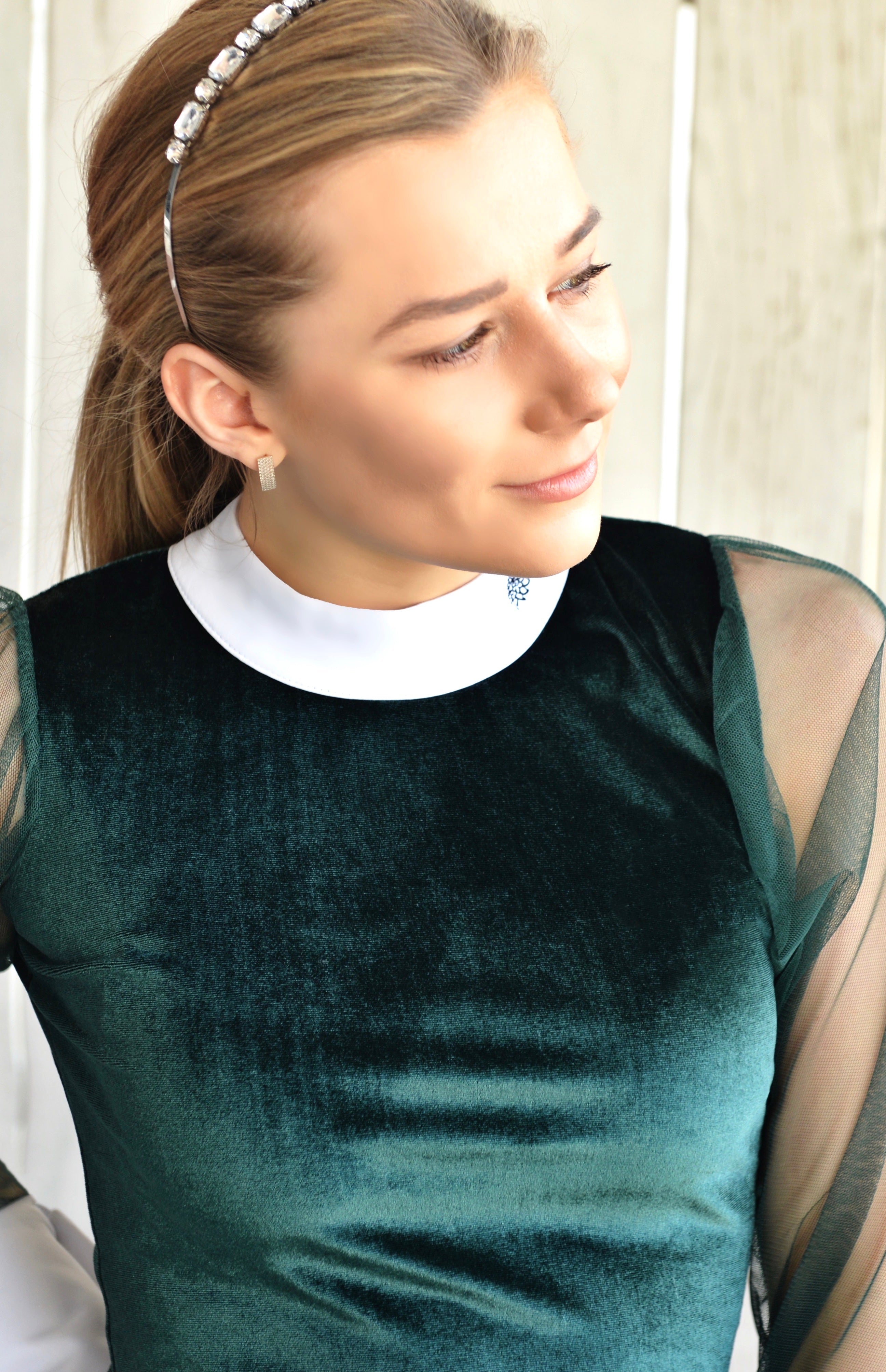 Women's Equestrian Show Shirt Green EMERALD Design By Dalia - Equiluxe Tack - Equiluxe Tack